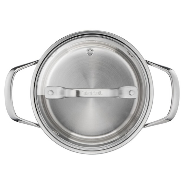 Tefal Virtuoso kookpannenset 5 delig rvs met glazen deksels E492SA large