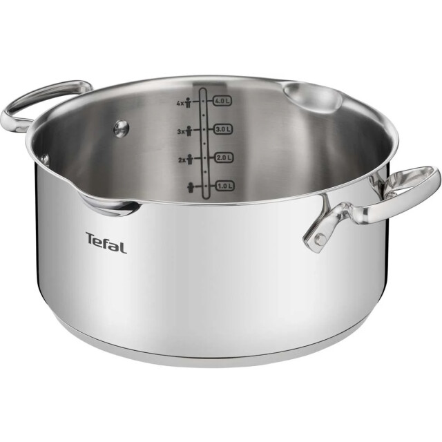 Tefal Duetto+ kookpannenset 4 delig rvs met glazen deksels G719S734K large