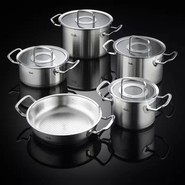 Fissler Original-profi collection 2022 pannenset met serveerpan en glasdeksels, 5-delig 4009209384009 large