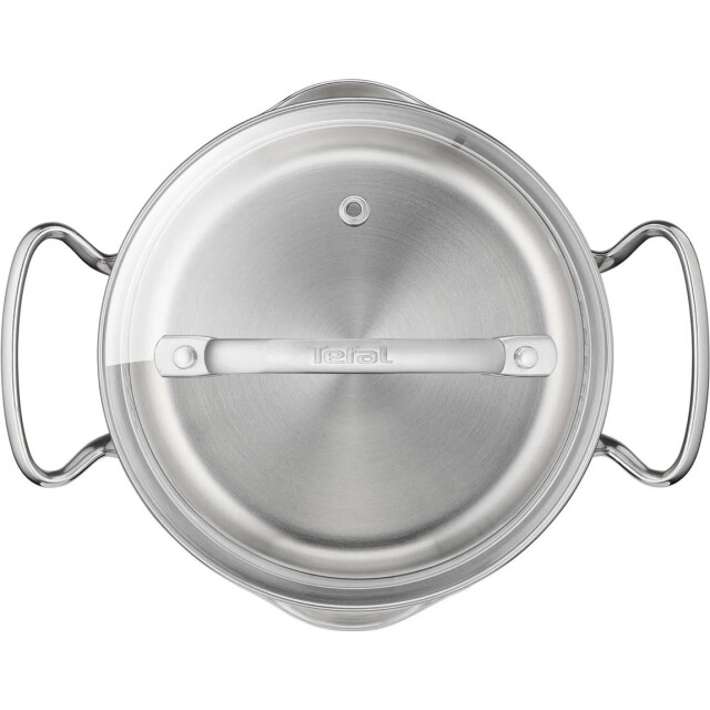 Tefal Duetto+ kookpannenset 4 delig rvs met glazen deksels G719S734K large