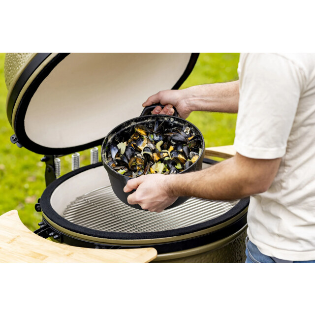 BergHOFF Barbecue ketel mat emaille bbq barbecue 58cm groen 2415710 large