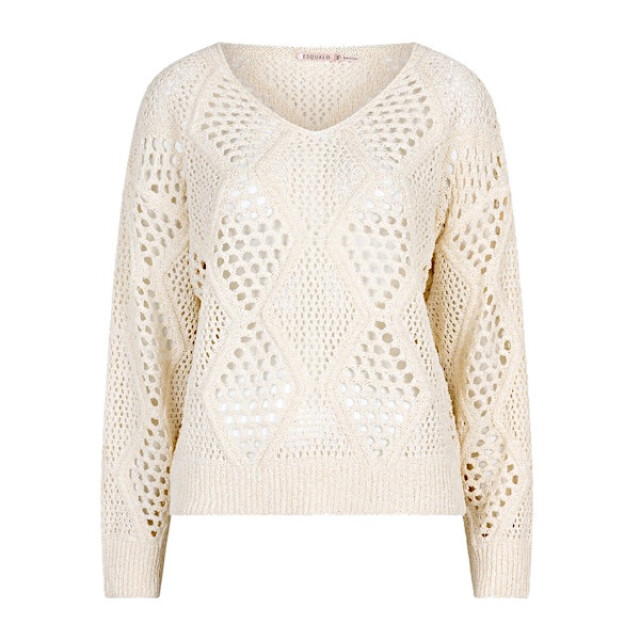 Esqualo Sweater sp25-02000 ivory SP25-02000 - Ivory large