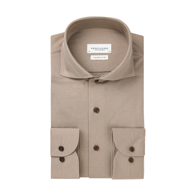Profuomo Japanese knitted overhemd met lange mouwen 102029-001-41 large