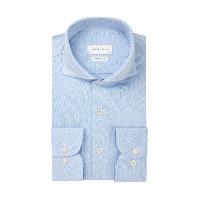 Profuomo Japanese knitted overhemd met lange mouwen 102030-001-38 large