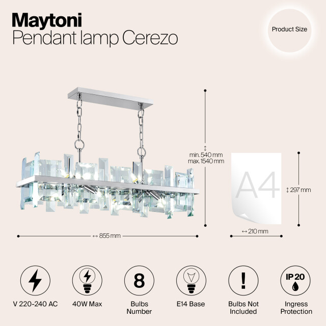 Maytoni hanglamp cerezo chroom 2994553 large
