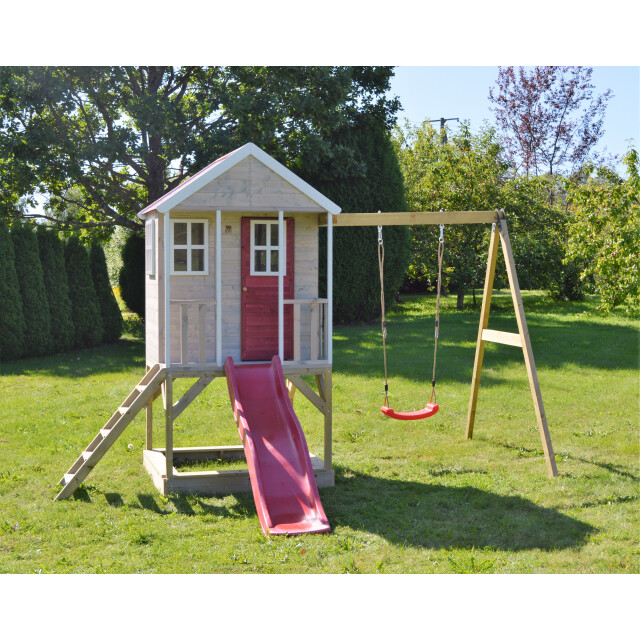 Wendi Toys Alpaca speelhuis met glijbaan, schommel en zandbak wtm10 3073685 large