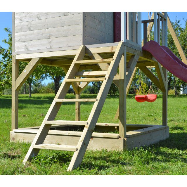 Wendi Toys Alpaca speelhuis met glijbaan, schommel en zandbak wtm10 3073685 large