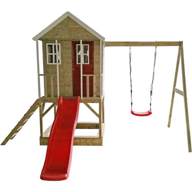Wendi Toys Alpaca speelhuis met glijbaan, schommel en zandbak wtm10 3073685 large