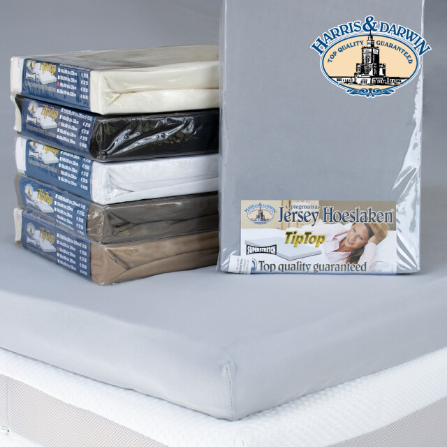 Harris & Darwin H&d topper hoeslaken 100% jersey katoen 180x200 cm tot 15cm matrasdikte - 3060034 large