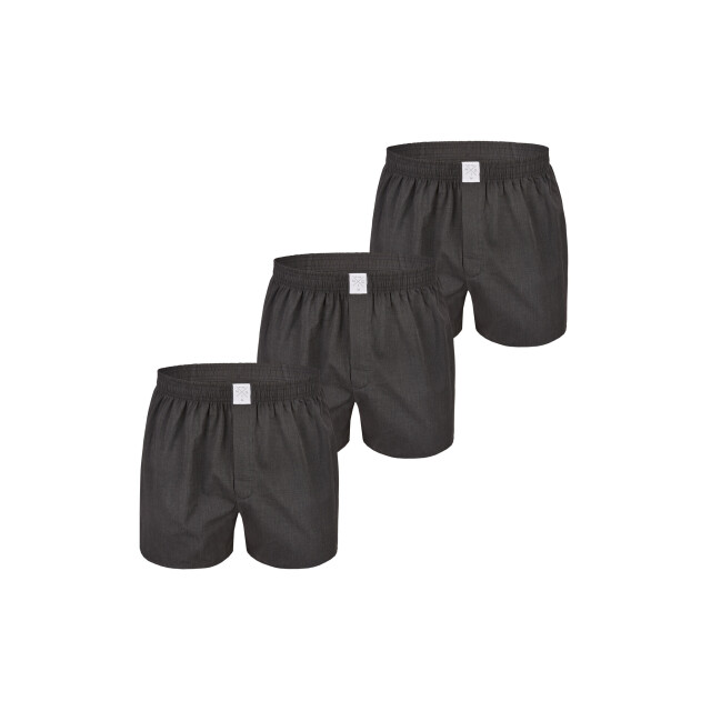 MG-1 Heren wijde boxershorts geweven katoen effen 3-pack MG1-927-3P-ANTRA large