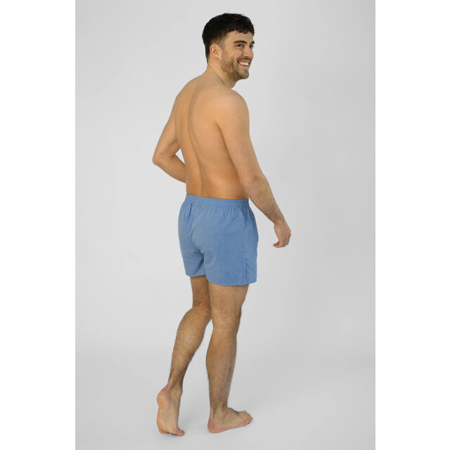 MG-1 Heren wijde boxershorts geweven katoen effen 3-pack MG1-927-3P-BLUE large