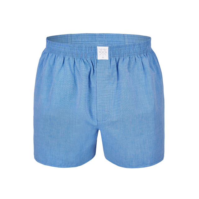 MG-1 Heren wijde boxershorts geweven katoen effen 3-pack MG1-927-3P-BLUE large