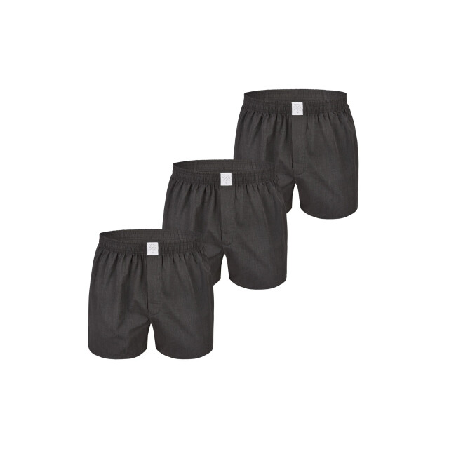 MG-1 Heren wijde boxershorts geweven katoen effen 3-pack MG1-927-3P-ANTRA large
