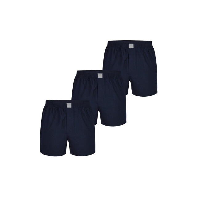 MG-1 Heren wijde boxershorts geweven katoen effen navy 3-pack MG1-927-3P-NAVY large