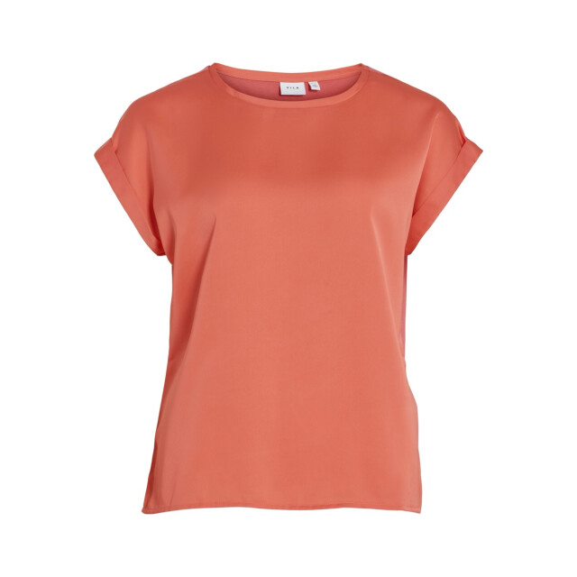 Vila Viellette ss satin top noos koraal 4339.42.0034 large