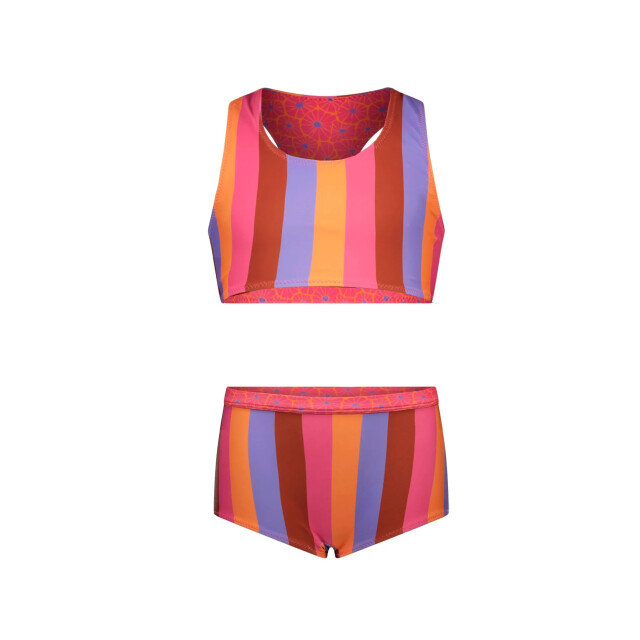 B.Nosy Zomer reversibel bikini meisjes multi streep winona Y502-5055-979 large