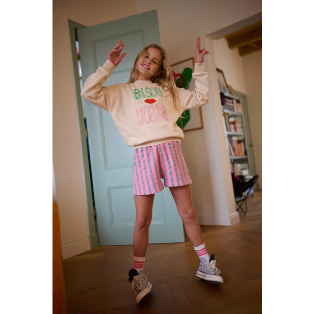 Tumble 'n Dry Zomer short meisjes gestreept eloise 84-21160-13731-rosebloom large