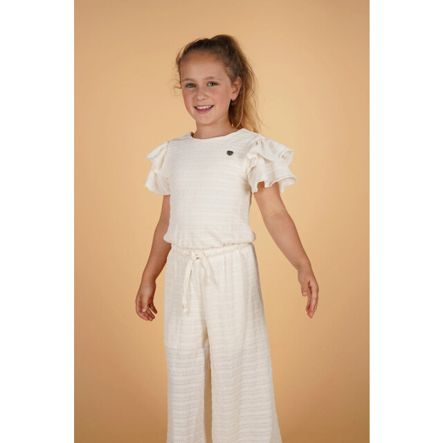 Le Chic Zomer jumpsuit meisjes creme daisy C502-5641-012 large