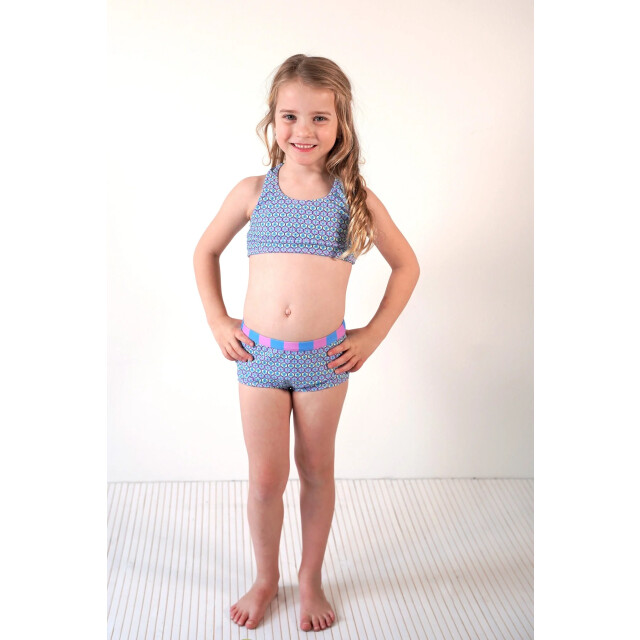B.Nosy Zomer reversibel bikini meisjes blauw/ winona Y502-5055-995 large