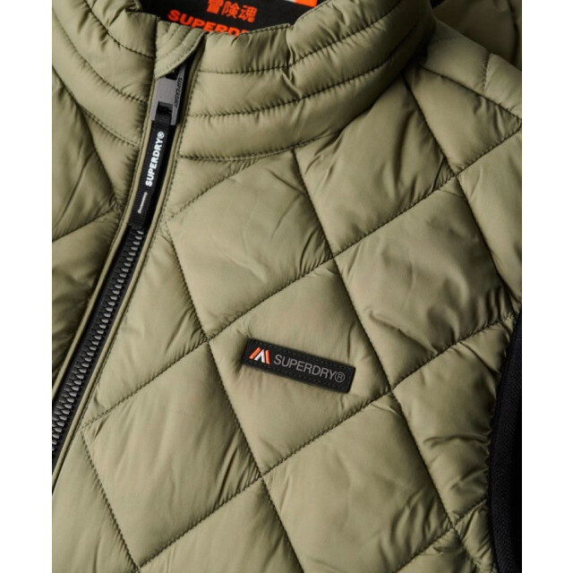 Butcher of Blue M5012143a diamond quilt fuji t 8mi dusty olive green heren bodywarmer 8MI Dusty Olive Green/M5012143A Diamond Quilt Fuji t large