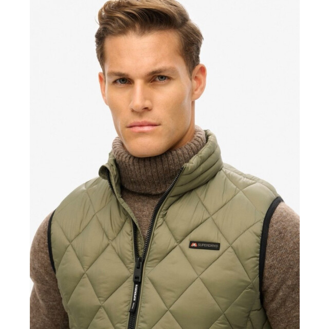 Butcher of Blue M5012143a diamond quilt fuji t 8mi dusty olive green heren bodywarmer 8MI Dusty Olive Green/M5012143A Diamond Quilt Fuji t large