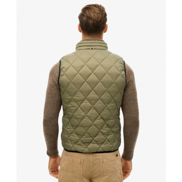 Butcher of Blue M5012143a diamond quilt fuji t 8mi dusty olive green heren bodywarmer 8MI Dusty Olive Green/M5012143A Diamond Quilt Fuji t large
