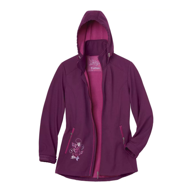 Atlas for Women Dames fleece gevoerde waterafstotende soft shell jas UTAF1471_plum large