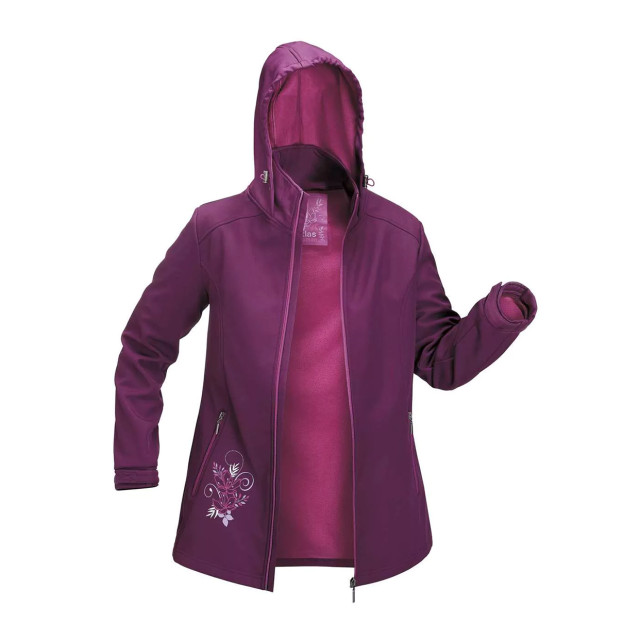 Atlas for Women Dames fleece gevoerde waterafstotende soft shell jas UTAF1471_plum large