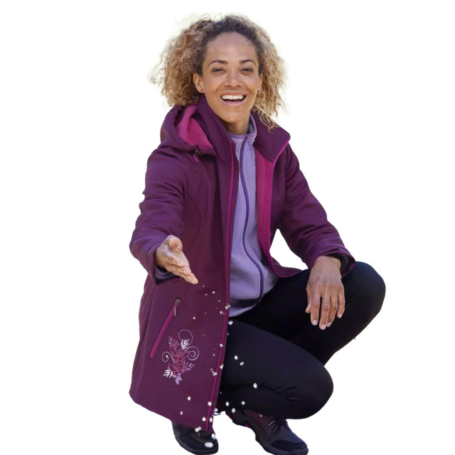 Atlas for Women Dames fleece gevoerde waterafstotende soft shell jas UTAF1471_plum large