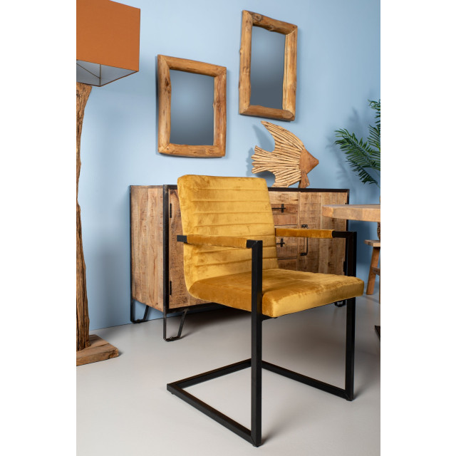 HSM Collection -rechthoekige spiegel-50x7x60--teak 2923342 large