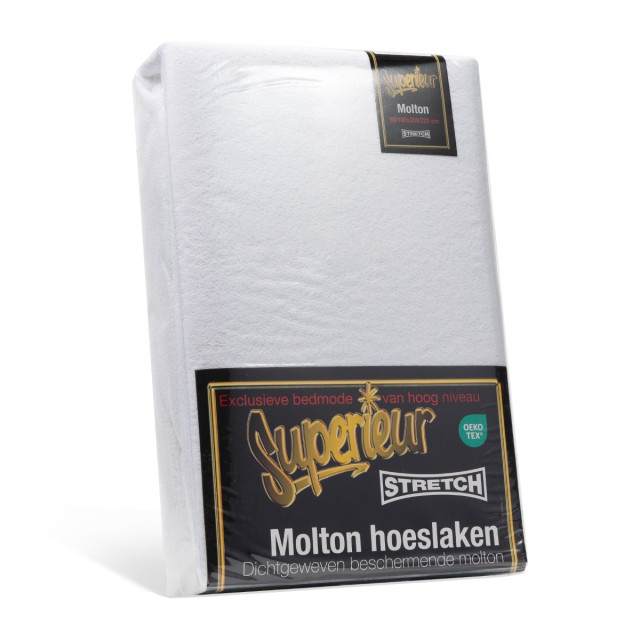 Superieur Molton hoeslaken 70/80 x 200/220 cm beschermt uw kostbare matras - 3060161 large