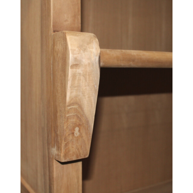 HSM Collection -boekenkast met trap-136x40x235--teak 2922597 large