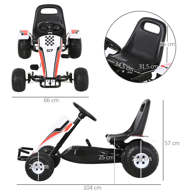 4goodz Homcom skelter met remmen /wit 3071760 large