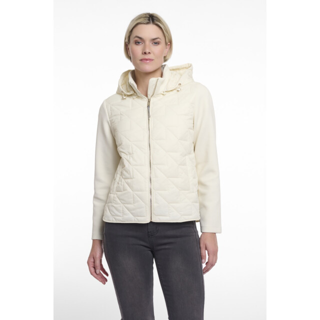 Rino & Pelle Light quilted jacket with scuba sleeves beige 4510.05.0019 large