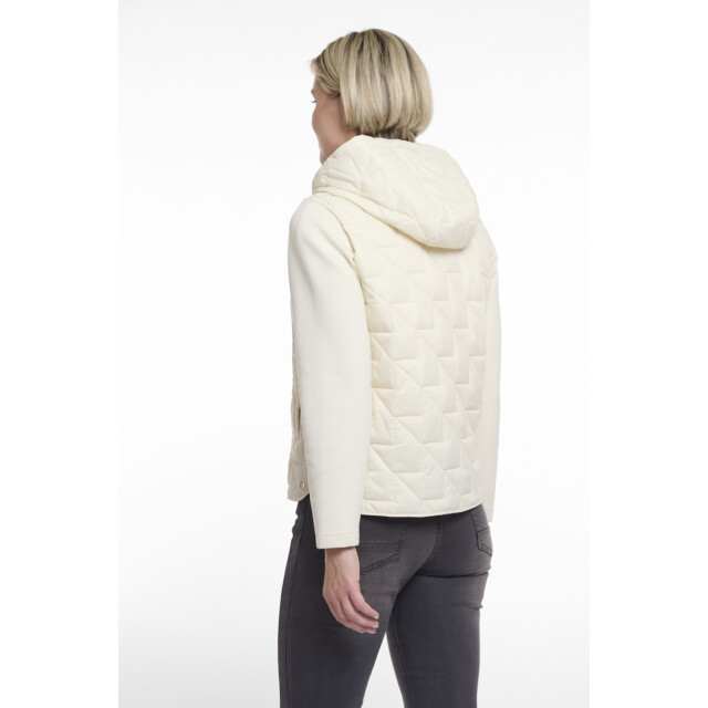 Rino & Pelle Light quilted jacket with scuba sleeves beige 4510.05.0019 large