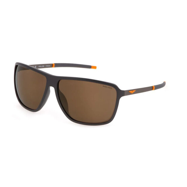 Police Grijze plastic zonnebrillen met bronze spiegelglas Police Grijze Plastic Zonnebrillen Met Bronze Spiegelglas large