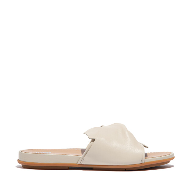 FitFlop Gracie soft-twist leather slides JA6 large