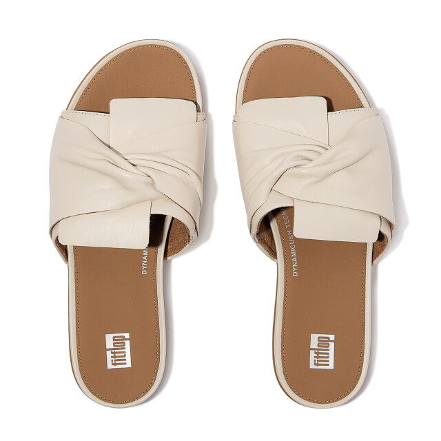 FitFlop Gracie soft-twist leather slides JA6 large