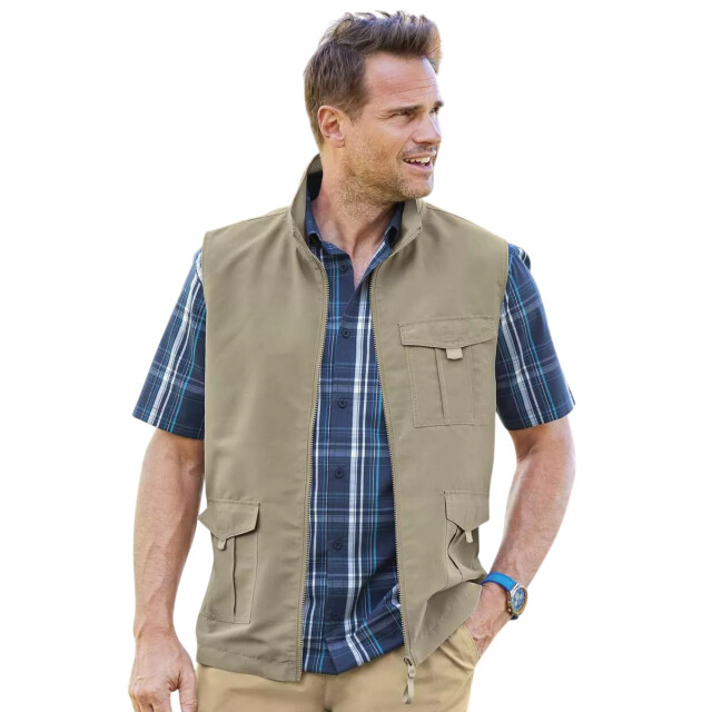 Atlas For Men Waterafstotend full zip gilet heren UTAF2011_lightbeige large