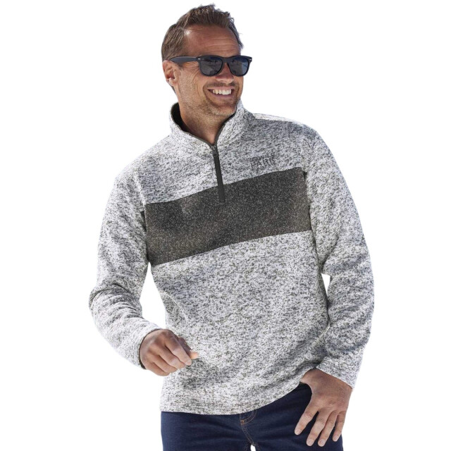 Atlas For Men Heren trui van geborsteld fleece (set van 2) UTAF2024_mottledgreykhaki large