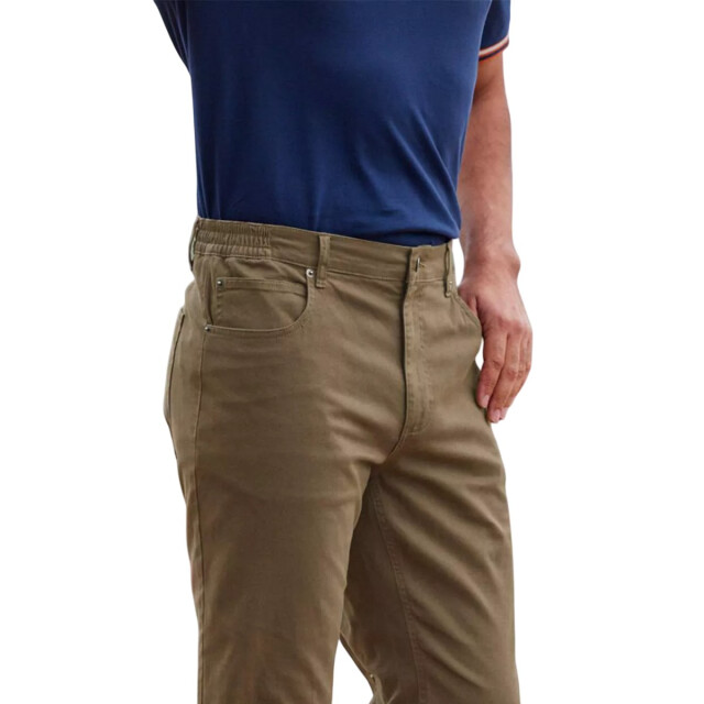Atlas For Men Heren elastische taille regular broek UTAF2030_brown large