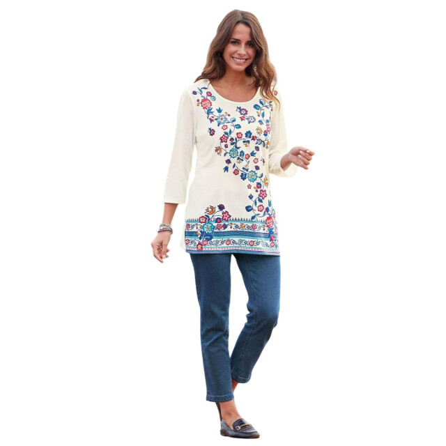 Atlas for Women Vrouwen/dames bloemen top UTAF2009_offwhite large