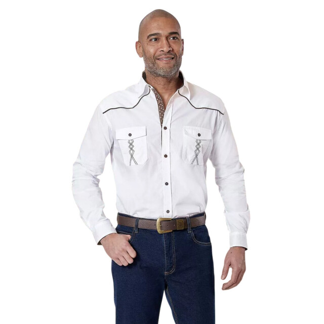 Atlas For Men Heren poplin overhemd UTAF2015_white large