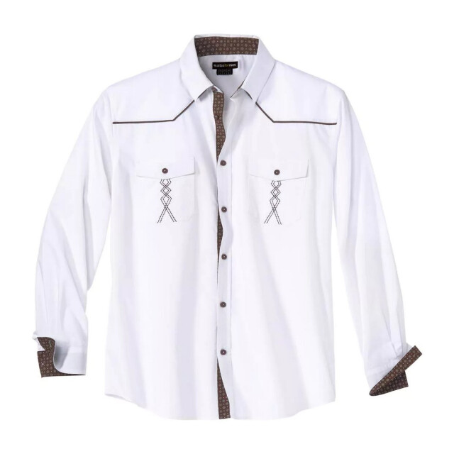 Atlas For Men Heren poplin overhemd UTAF2015_white large