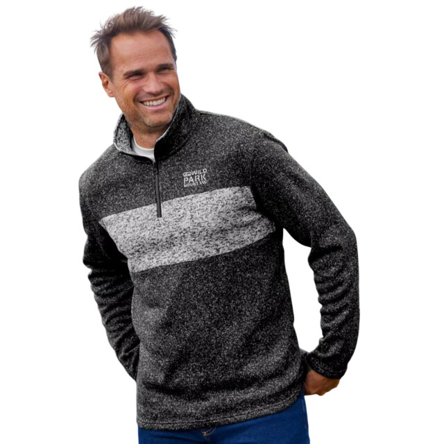Atlas For Men Heren trui van geborsteld fleece (set van 2) UTAF2024_mottledgreykhaki large