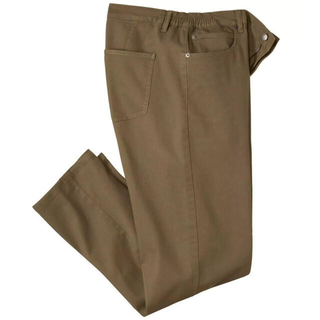 Atlas For Men Heren elastische taille regular broek UTAF2030_brown large