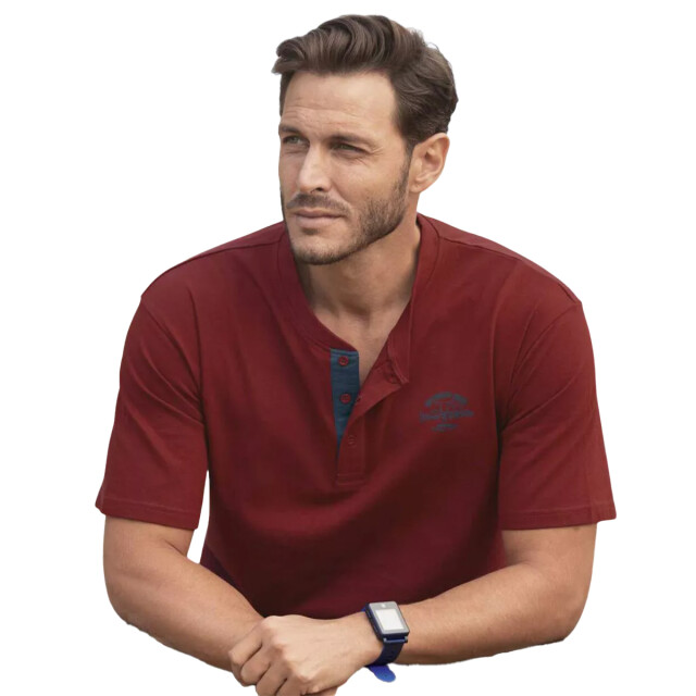 Atlas For Men Heren t-shirt (set van 3) UTAF2063_ecrunavyterracotta large