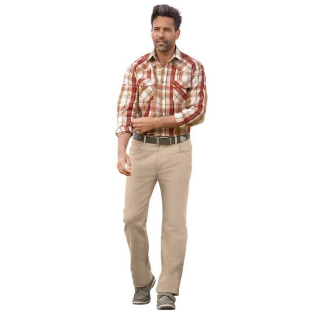 Atlas For Men Heren twill broek (set van 2) UTAF2107_beigeblack large