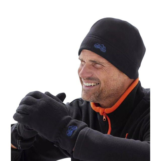 Atlas For Men Heren fleece muts en handschoenen set UTAF2043_black large