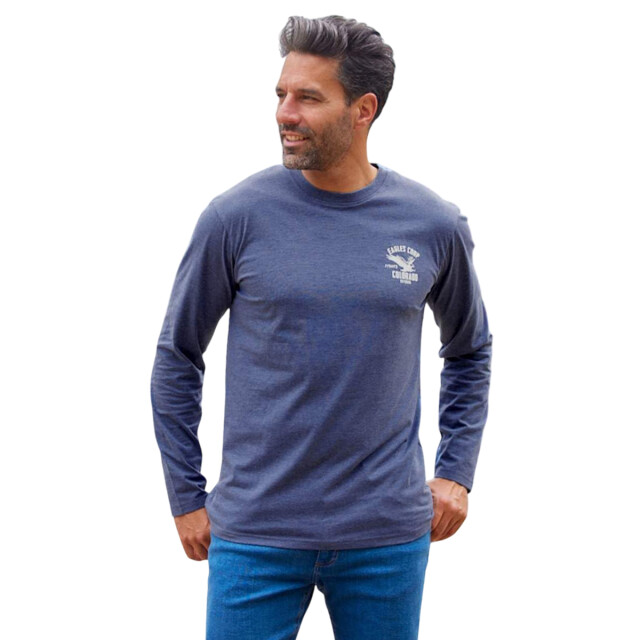 Atlas For Men Heren eagle corps t-shirt met lange mouwen (set van 4) UTAF2099_ecrubluemustardblack large